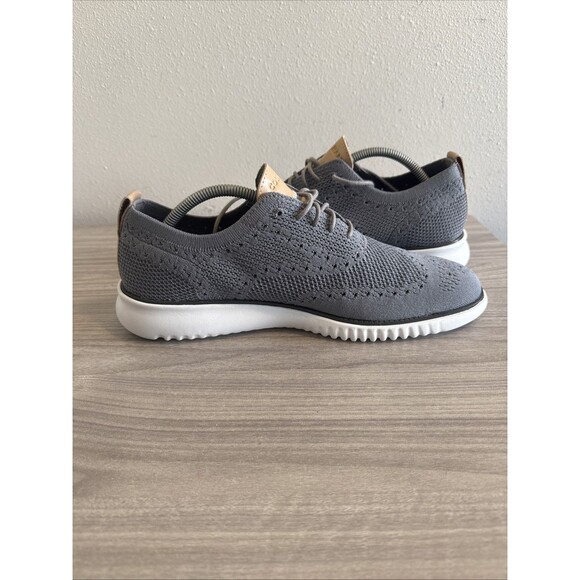 Cole Haan Mens Zerogrand Stitchlite Wingtip Oxford Shoes Gray C27947 Size 10.5 M - Picture 10 of 11